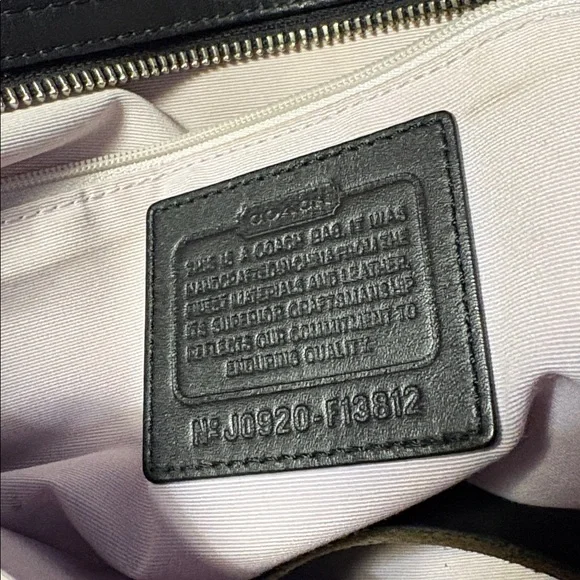 Coach Signature Canvas Shoulder Bag - Black and Tan - Picture 4 of 8